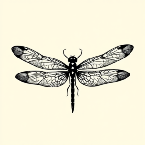 Blackout Dragonfly Tattoo