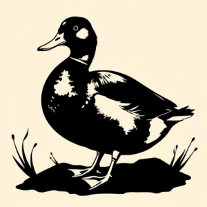 Blackout Duck Tattoo