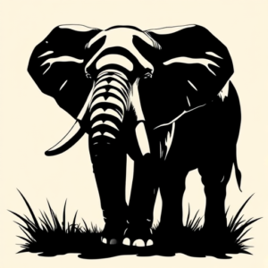 Blackout Elephant Tattoo