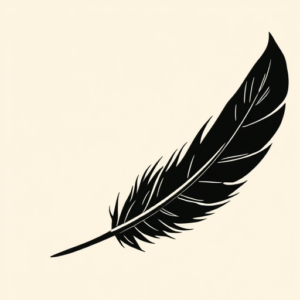 Blackout Feather Tattoo