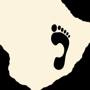 Blackout Footprint Tattoo