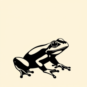 Blackout Frog Tattoo