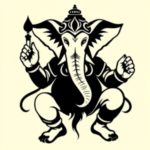 Blackout Ganesha Tattoo