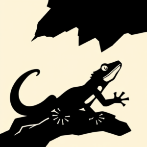 Blackout Gecko Tattoo