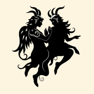 Blackout Gemini Tattoo