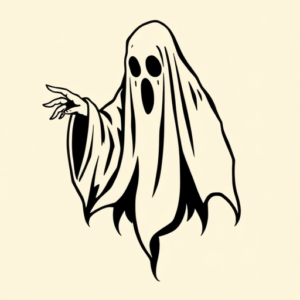 Blackout Ghost Tattoo