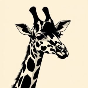 Blackout Giraffe Tattoo