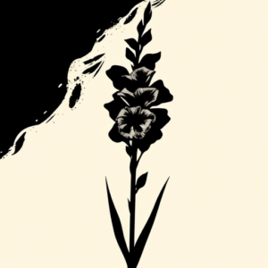 Blackout Gladiolus Tattoo