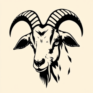Blackout Goat Tattoo