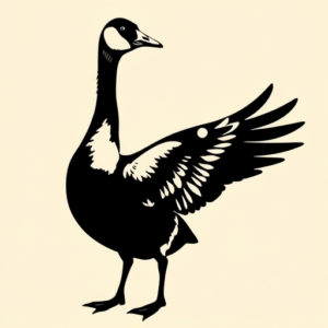 Blackout Goose Tattoo