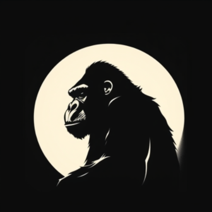 Blackout Gorilla Tattoo