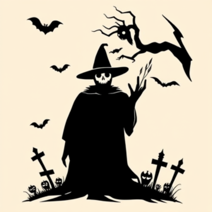 Blackout Halloween Tattoo