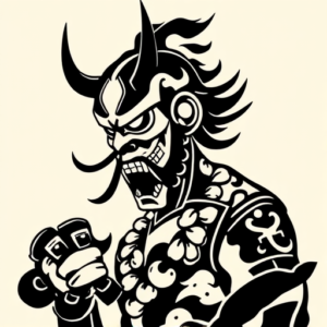 Blackout Hannya Tattoo