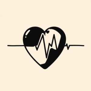 Blackout Heartbeat Tattoo