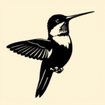 Blackout Hummingbird Tattoo