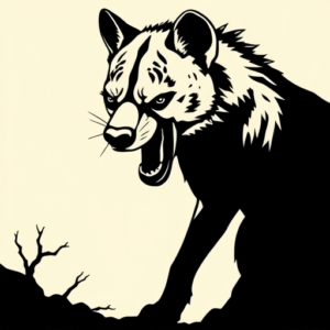 Blackout Hyena Tattoo