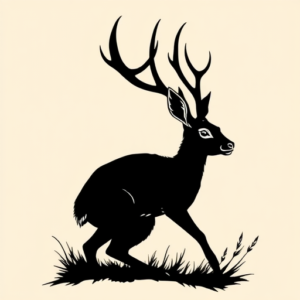Blackout Jackalope Tattoo
