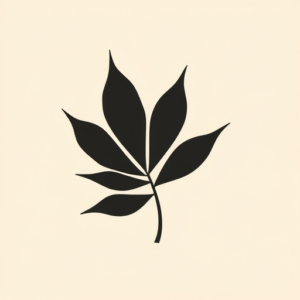 Blackout Leaf Tattoo