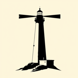 Blackout Lighthouse Tattoo