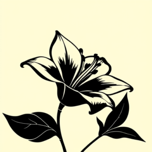 Blackout Lily Tattoo