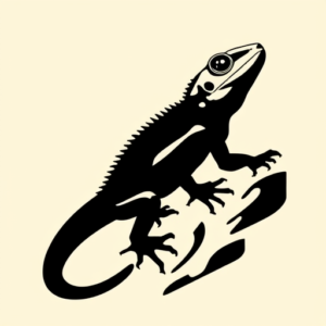Blackout Lizard Tattoo