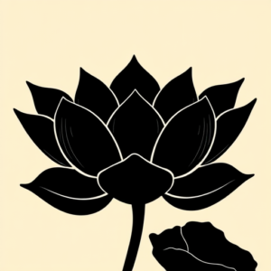 Blackout Lotus Tattoo
