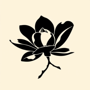 Blackout Magnolia Tattoo