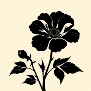 Blackout Marigold Tattoo