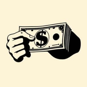 Blackout Money Tattoo