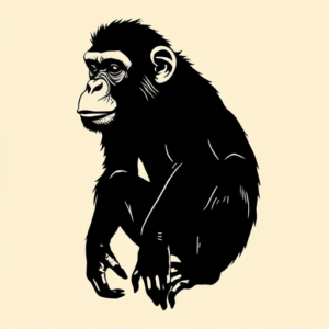 Blackout Monkey Tattoo