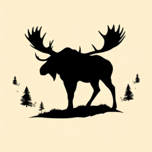 Blackout Moose Tattoo