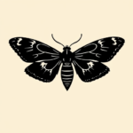 Blackout Moth Tattoo