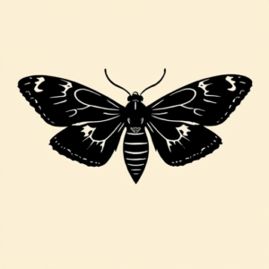 Blackout Moth Tattoo