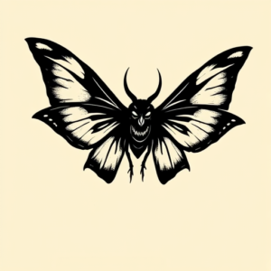 Blackout Mothman Tattoo