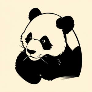 Blackout Panda Tattoo