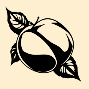 Blackout Peach Tattoo