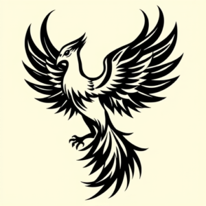 Blackout Phoenix Tattoo