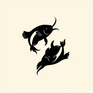 Blackout Pisces Tattoo