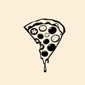 Blackout Pizza Tattoo