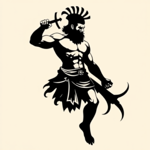 Blackout Poseidon Tattoo