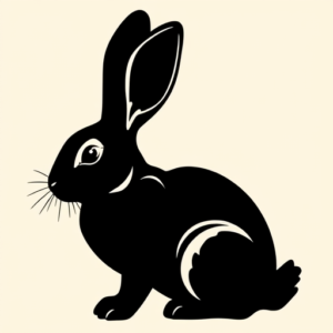 Blackout Rabbit Tattoo