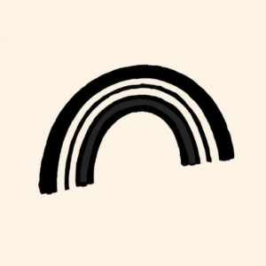 Blackout Rainbow Tattoo
