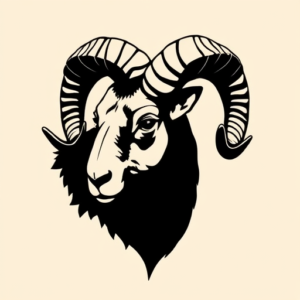 Blackout Ram Tattoo