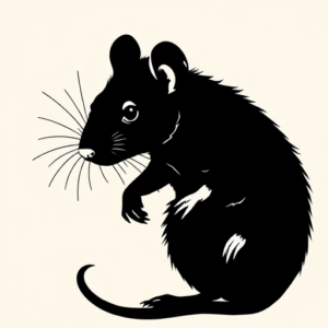 Blackout Rat Tattoo