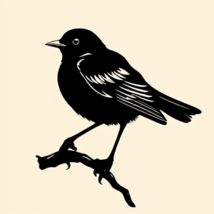 Blackout Robin Tattoo