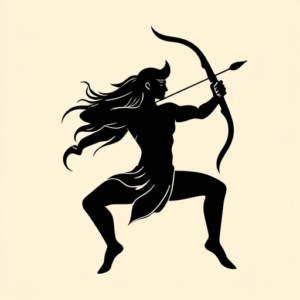 Blackout Sagittarius Tattoo