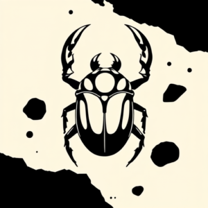 Blackout Scarab Tattoo