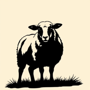 Blackout Sheep Tattoo