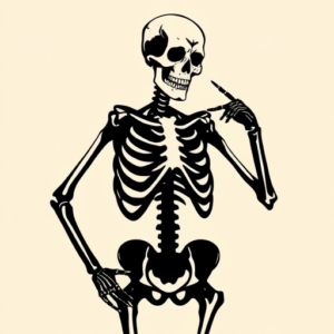 Blackout Skeleton Tattoo