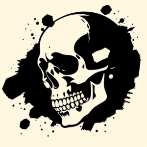 Blackout Skull Tattoo